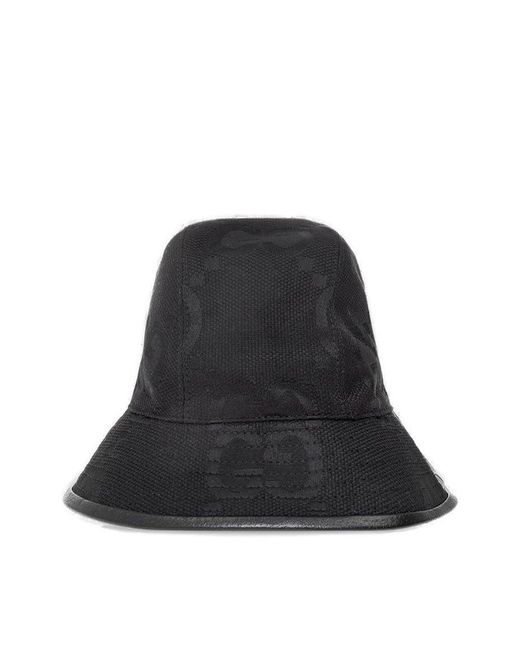 Gucci Monogrammed Bucket Hat in Black for Men | Lyst