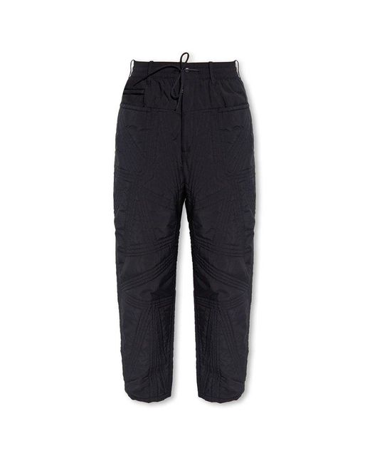 Y-3 Quilted Straight-leg Track Pants in Blue