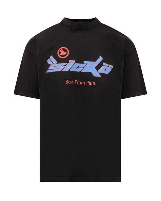 SICKO / Born From Pain Black Logo T-Shirt for men