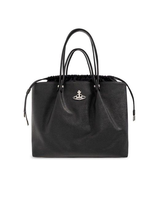 Vivienne Westwood Black 'tina' Shopper Bag,