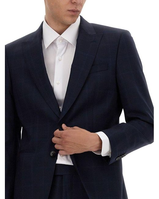 BOSS single-breasted two-piece suit - Blue