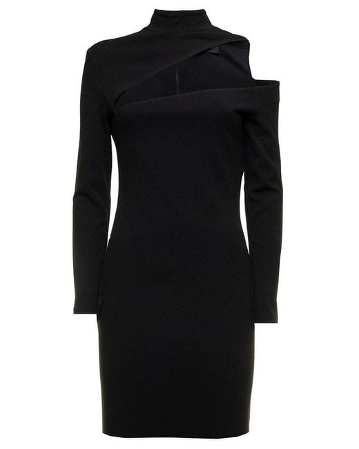 Solace London Black The Rowan Cut-out Mini Dress