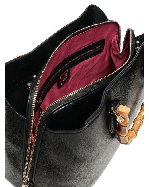 V73 Black Bamboo Handle Tote