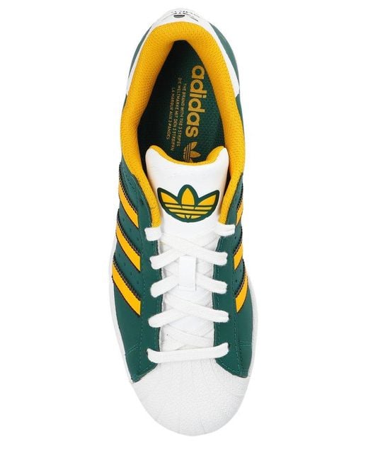 Adidas Originals Green Superstar Sneakers