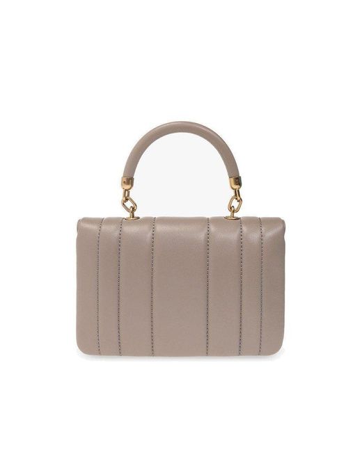 Tory Burch Kira Quilted Mini Top Handle Bag in Gray Lyst
