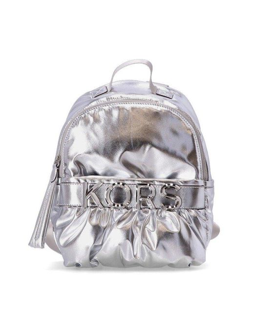 Michael kors metallic backpack deals