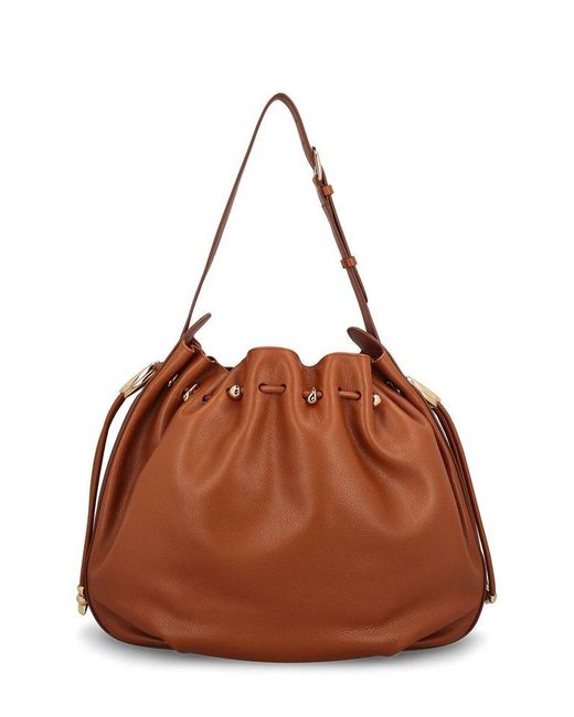 Zimmermann Brown Halcyon Large Bucket Bag