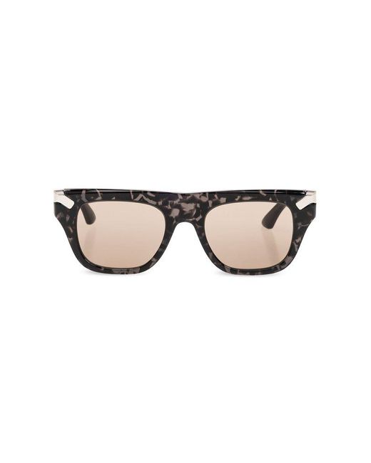Alexander McQueen Black Logo-engraved Sunglasses, for men