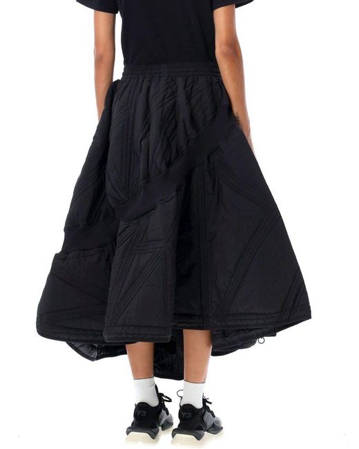 Y-3 Quilted Drawstring Midi Skirt - Farfetch