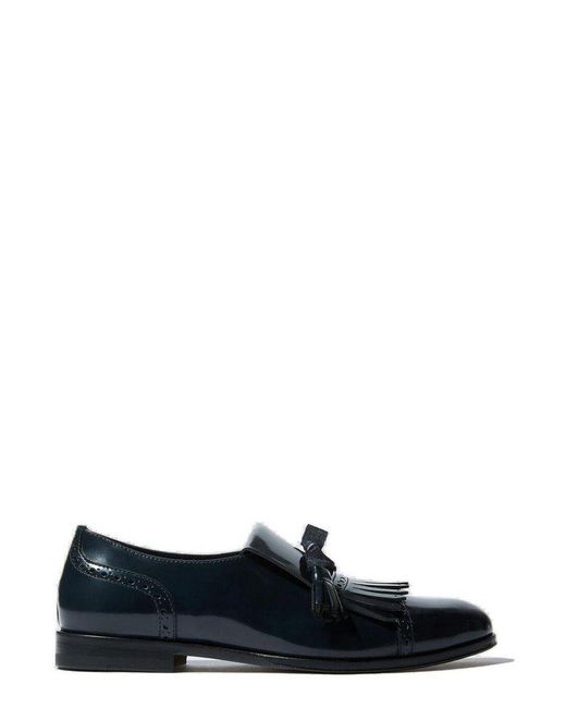 Scarosso Black Lucy Fringe-Detailed Monk Shoes