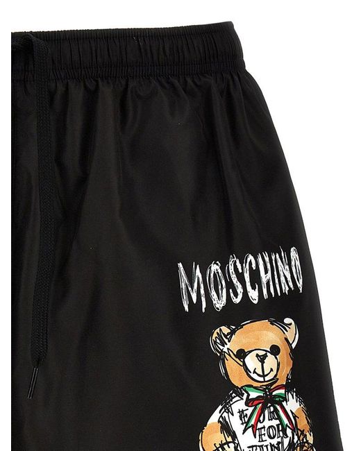 Moschino Black Archive Teddy Beachwear for men