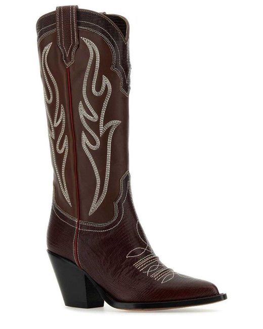 Sonora Boots Brown Western Embroidered Boots