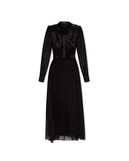 Dolce & Gabbana Black Silk Dress