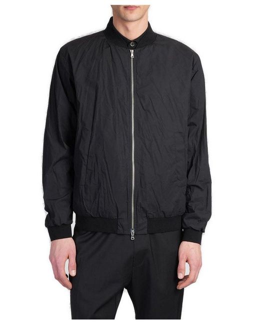 Barena Black Blus Zipped Bomber Jacket for men