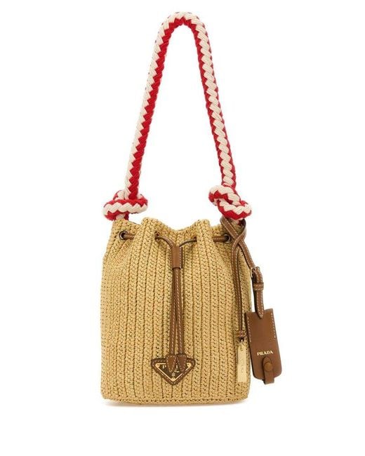 Prada Metallic Bucket Bags