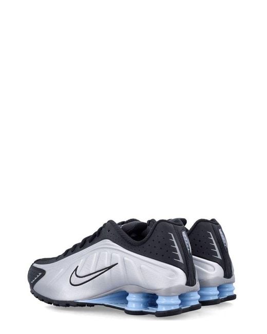 Nike White Shox R4 Lace-Up Sneakers