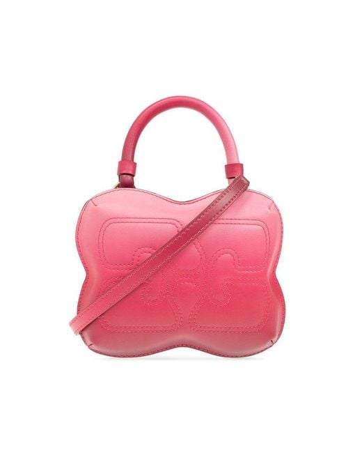 Ganni Pink 'butterfly Small' Shoulder Bag,