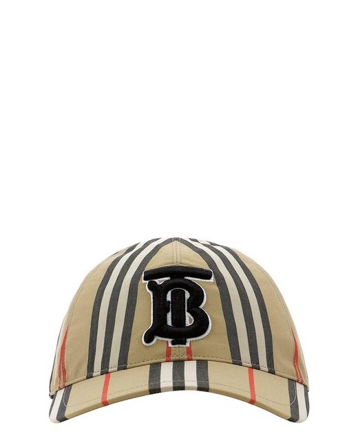 Burberry Natural Monogram Striped Baseball Cap for men