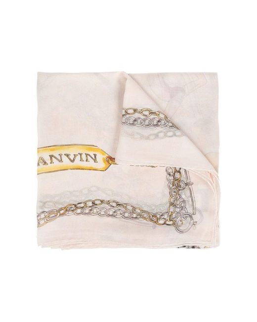 Lanvin Natural Silk Scarf,