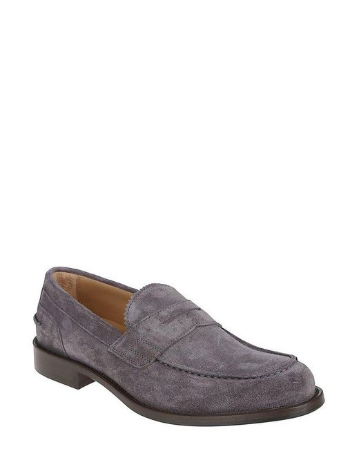 Baldinini Gray Classic Penny Loafers for men