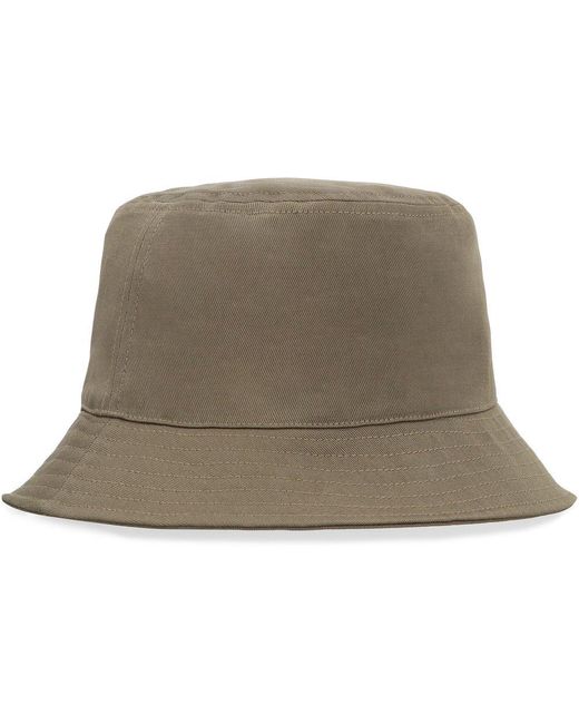 Maison Kitsuné Green Fox Patch Bucket Hat for men