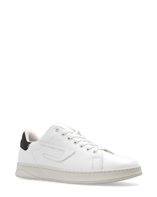 DIESEL White 's-athene Low' Sneakers, for men