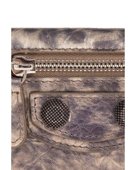 Balenciaga Gray Leather Wallet,
