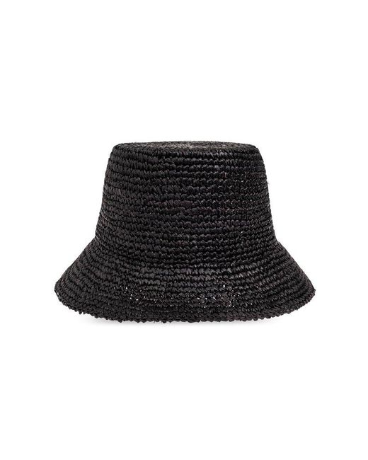 Tory Burch Black Straw Hat