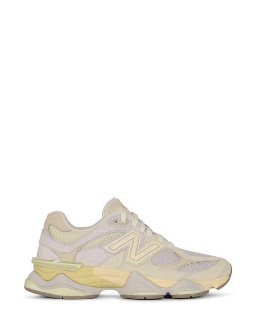 New Balance White 9060 Lace-Up Sneakers for men
