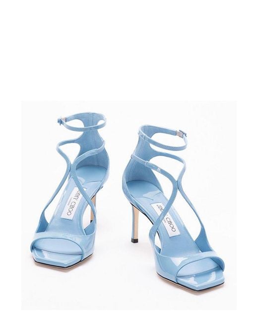 Jimmy Choo Blue Azia Strappy Sandals