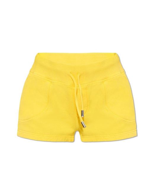DSquared² Yellow Shorts With Logo,