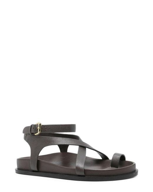 A.Emery Black Jalen Slim Sandals