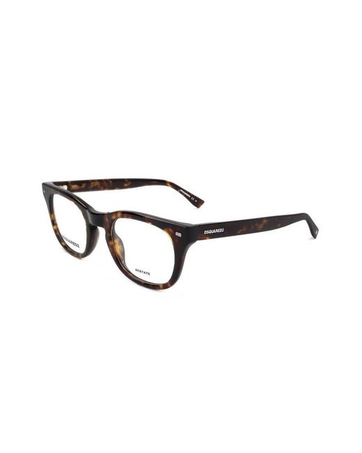 DSquared² Black Oval Frame Glasses for men