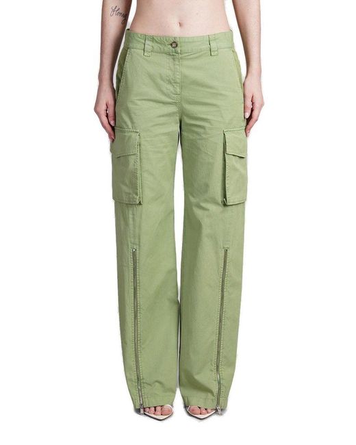 Stella McCartney Green Straight-leg Mid-rise Cargo Pants