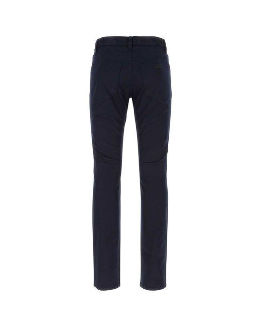Prada Blue High-waist Straight-leg Jeans for men