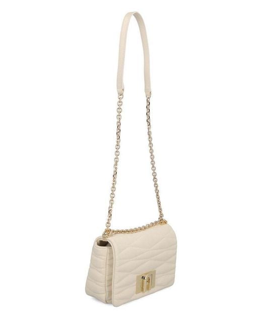 Furla Natural 1927 Quilted Medium Shoulder Bag