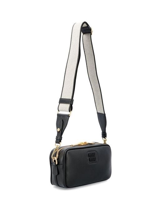 Miu Miu Black Zip-up Crossbody Bag