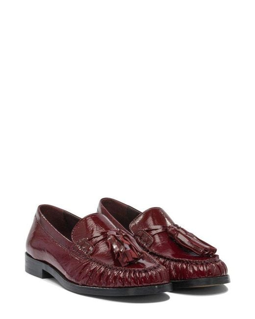 Alohas Red Marietta Onix Tassel Detailed Loafers