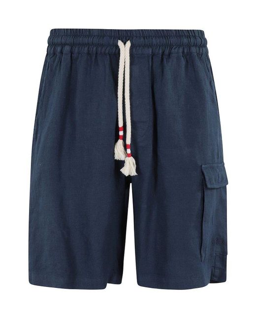 Mc2 Saint Barth Blue Marseille Drawstring Shorts for men