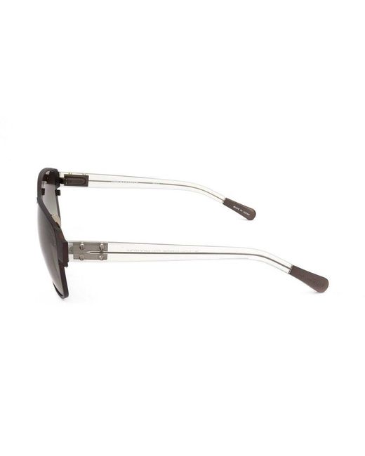 Linda Farrow Brown X Kris Van Assche Square Frame Sunglasses for men