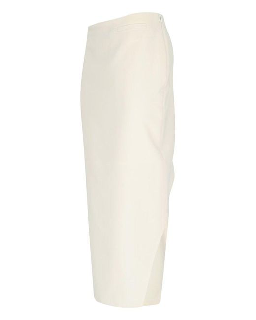 Givenchy White Asymmetrical Maxi Skirt