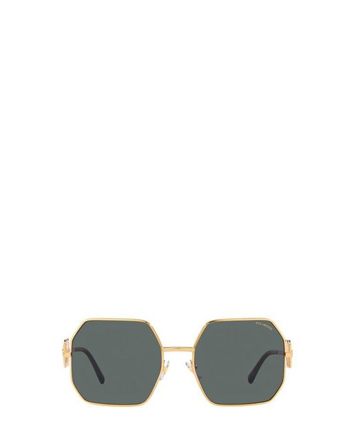 Versace Eyewear Oversized Frame Sunglasses in Gold (Gray) Lyst