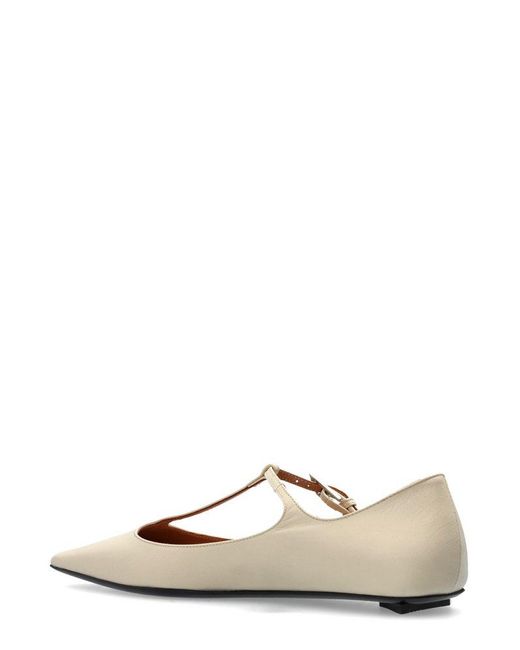 The Attico Natural Off- Juno Ballerina Flats