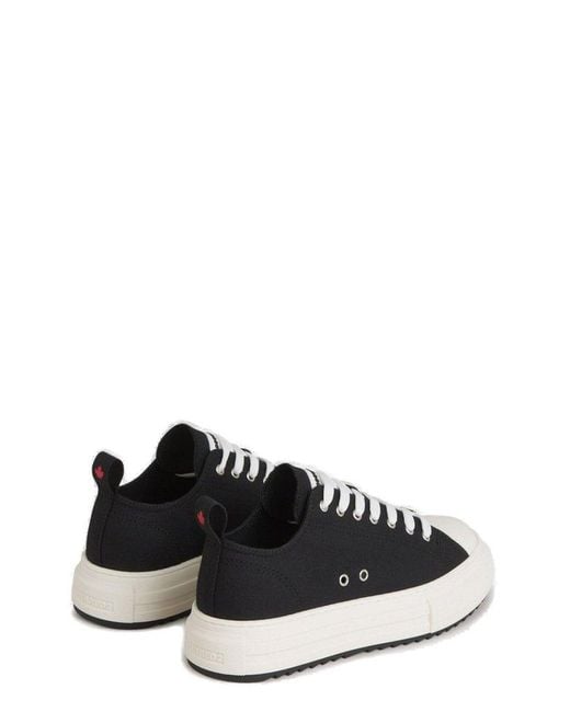 DSquared² Black Round-toe Lace-up Sneakers for men