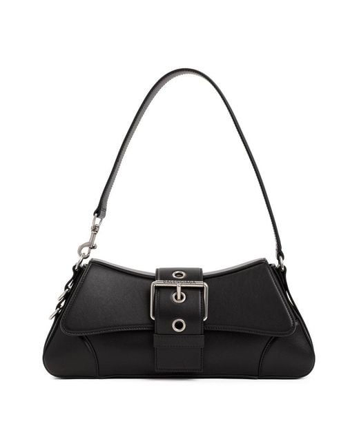 Balenciaga Leather Lindsay Medium Shoulder Bag in Black | Lyst