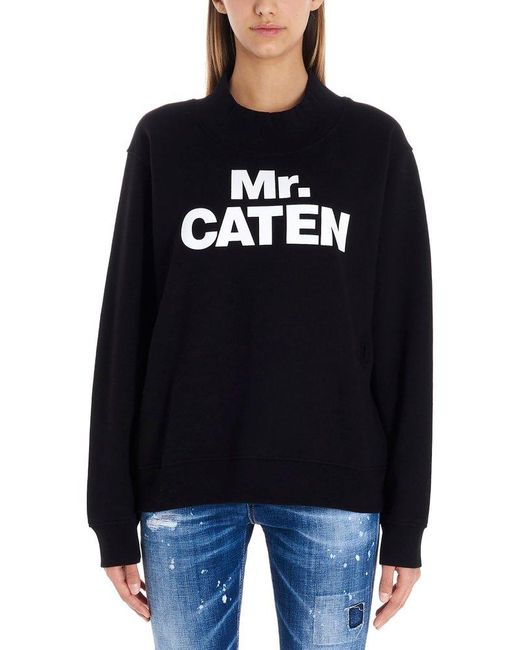 DSquared² Black Mr. Caten Printed Sweatshirt