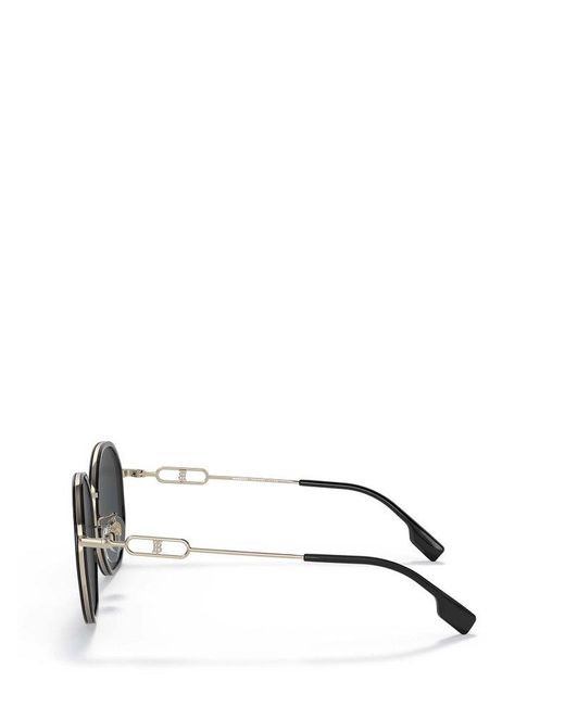 Burberry Gray Geometric Frame Sunglasses