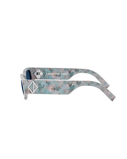 Dior Blue Irregular Frame Sunglasses