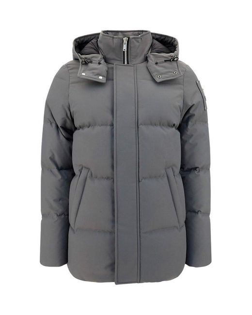 Moose Knuckles Cloud 3q Hooded Jacket in Gray for Men | Lyst