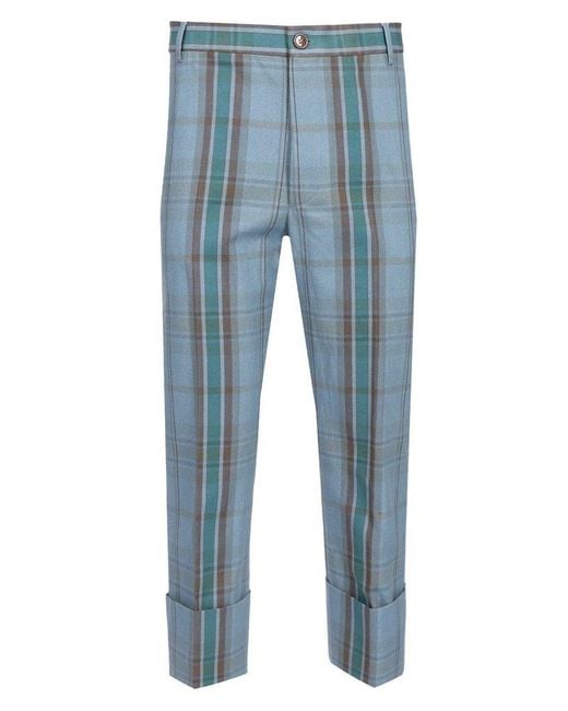 Vivienne Westwood Blue Cropped George Trousers Light for men
